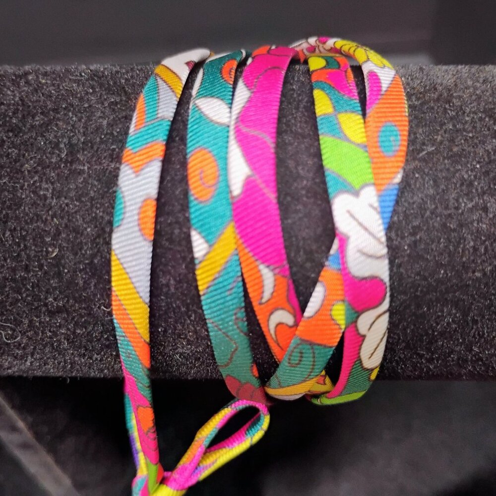 HERMES Twilly Silk spaghetti wrap bracelet 46β | 1 silk bracelet - Picture 3 of 6